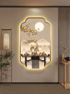 Lucky Persimmon Entrance Painting LED Light Painting Door-to-Door Corridor and Aisle Painting Luminous Atmosphere Mural