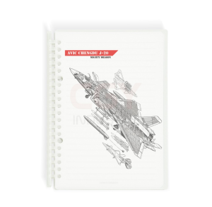 Creative Minimalist Transparent PP Loose Leaf Notebook A5 Detachable Spiral Bound Aviation Pattern Business Supplies Notebook