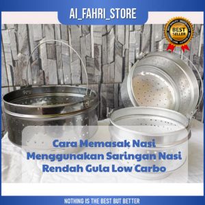 Steamer | Saringan Nasi Rendah Gula low carbo Bahan Stainless Steel Tebal dan kokoh