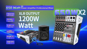 Audio Mixer PM4  Amplifier With Equalizer Original With Bluetooth Usb 6 Channel