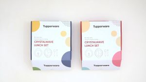 Bộ hộp cơm chia ngăn Tupperware Crystalwave Lunch Set Dùng được lò vi sóng - Tupperware Mall Chợ Lớn