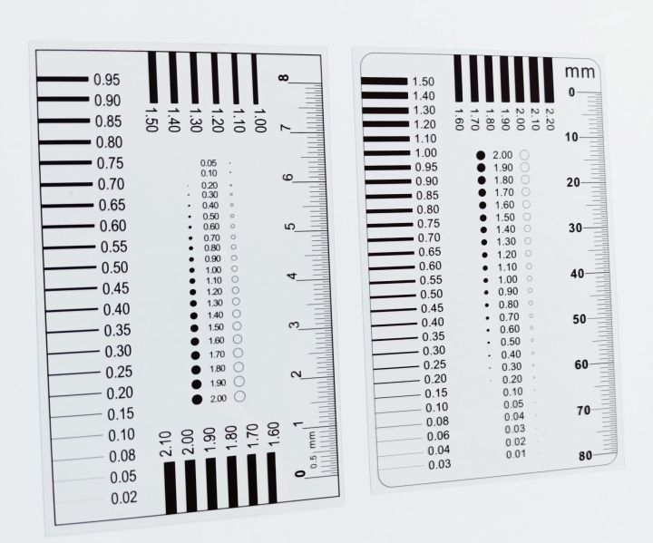 Transparent Feling Scale Sand Eye Foreign Matter Reference Card ...