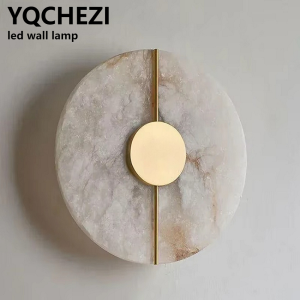 Modern Luxury Creative LED Wall Light - Alabaster LED Wall Sconce for Bedroom Bedside Living Room Aisle Indoor Decor Lighting