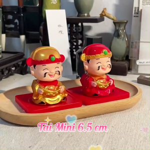 Thần Tài Năng Lượng Mặt Trời gật đầumèo chiêu tài trang trí xe thờ cúngphát tài