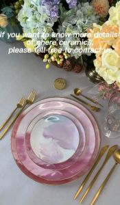 Gold Rim Purple-Pink Glaze Ceramic Dinnerware: A Complete Guide