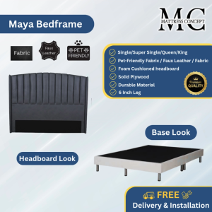 Mattress Concept Maya Divan Bedframe Pet Friendly Fabric/Faux Leather/Fabric All Size Available