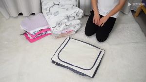 【 In Stock 】 Clothing Storage Box Oxford Cloth Foldable Clothing Storage Box Thickened Storage Box Stackable Storage Box Autumn/Winter Quilt Storage Box Large Capacity Steel Frame Toy Storage Box Multi functional Storage Visual Box