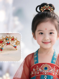 Princess Style Childrens Hanfu Hair Accessories Female Comb Tang Dynasty Female Childrens Insert Comb Ornament Ancient Style Hair Accessories