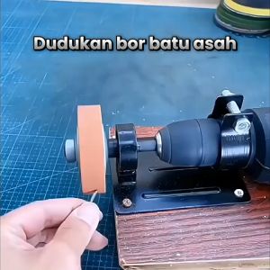 Dudukan Bor Adaptor Stand Holder Mesin Meja Tangan Drill Paket Mata Gerinda Asah