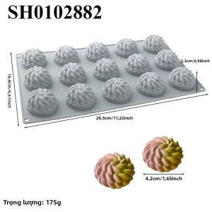 Khuôn Silicon Hình Hoa Saint Anne Làm Bánh Mousse Sôcôla Tráng Miệng Dụng Cụ Làm Bánh Ngọt Kiểu Pháp Thân Thiện Với Môi Trường