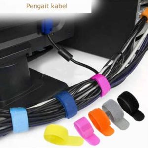 Kabel Velcro Strap Cable Management Pengikat Penjepit Merapikan Pengikat kabel Multi Warna isi 6pcs