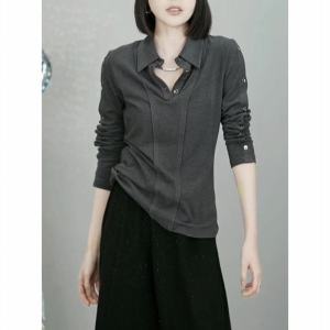 Early Spring Fashion Set Irregular High Waist Skirt Slim Fit T-Shirt Vest Three Piece Womens Ensemble Polyester Material