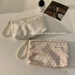 Portable Floral Cosmetic Bag Womens Phone Bag Storage Organizer High Aesthetic Value Sweet Ins Style Super Popular Handbag