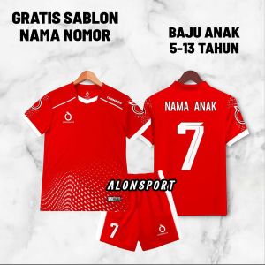 JERSEY FUTSAL.STELAN BAJU BOLA JUNIOR/ANAK2 5-13 tahun GRATISSSS SABLON NAMA DAN NOMOR PUNGGUNG..