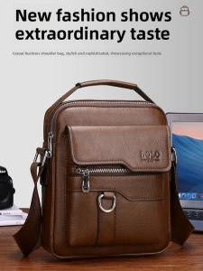 ZUODANBAOLUO | Soft Leather Mens Sling Bag