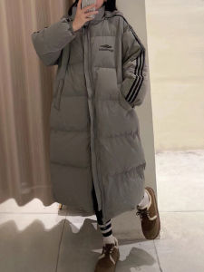 ผู้หญิง หนาขึ้น บุขนเป็ดผ้าฝ้าย เสื้อแจ็คเก็ต สไตล์ขนมปังยาวเหนือเข่า เสื้อโค้ท เวอร์ชั่นเกาหลี หลวม Fit Large Size ฤดูหนาว เสื้อโค้ท