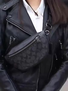 Coach womens cross body shoulder bag PVC sling bag casual breast bag waist pack 24x15x5cm