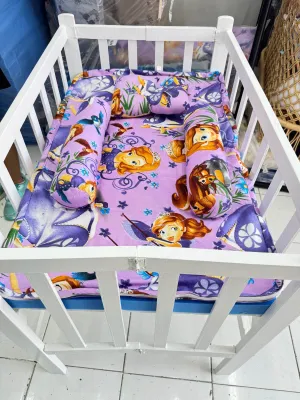Crib Adjustable & Dropside with Uratex foam and 3pillows set (22x36 inches)