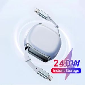 OLAF | Cáp Sạc Nhanh Type-C 240W Có Thể Thu Vào Dây Dữ Liệu USB C Cho iPhone Xiaomi Samsung Huawei POCO Điện Thoại Di Động Máy Tính Bảng Máy Tính Xách Tay