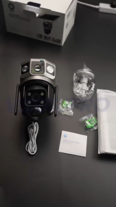 ล้องวงจรปิด 360 wifi solar Cell Outdoor Waterproof V380 Pro กล้องวงจรปิด  กล้อง 3 เลน  หมุนได้ผ่านแอพ มองเห็นภาพชัดในที่มืด ติดตั้งกลางแจ้ง ทนแดดทนฝน ตรวจจับการเคลื่อนไหว CCTV Security Cameras