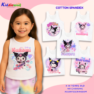White Sando for Kids Girls Ages 0-10 Yrs Cotton Spandex Cute Tank Top Shirt Kids Sleeveless