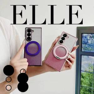 For Samsung Galaxy Z Fold7 Fold6 Fold5 Fold4 Fold 3 Case Glitter Bling Electroplated TPU with 360°Rotatable Magnetic Ring Stand Compatible with Mag-Safe Military Standard Protection Shockproof Z Fold 7 Fold 6 Case