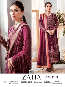 [PRE-ORDER] Exclusive Ready Made Georgette With Embroidery Suit *Size S-5XL* ( Delivery 15 Days )