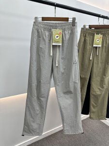 Lightweight Waterproof Mens Casual Pants Summer Sport Straight Leg Soft Shell Fashionable Urban Style mid Waist Elastic