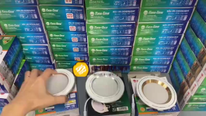 Đèn âm trần Đổi màu Rạng Đông 7W8W9W10W12W Đèn led âm trần viền bạc viền vàng