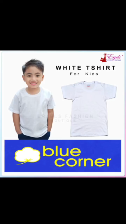 Blue Corner White Tshirt for Kids School White Tshirt Round Neck For Boys
