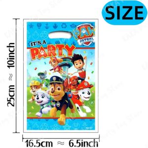 Paw Patrol | 10/20/30/50Pcs Pawed Patrol Party Gift Bags Plastic Candy Bag Loot Bag Kids Boys Girls Birthday Decoration Supplies Baby Shower