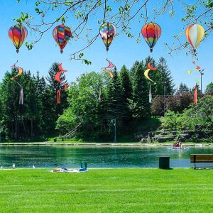 NAMSHEVA Yard Decor Lawn Revolving Colorful Outdoor Windmills Wind Twister Whirlygig Toys  Air Balloon Wind Spinners Pinwheels