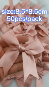 Yowxii Christmas decoration bow Satin Ribbon Handmade 8.5cm For Bouquet Wide Swallowtail Bowknot For DIY Craft Decoration