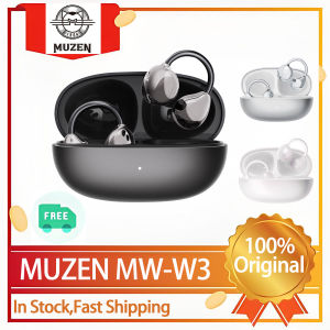 Original MUZEN MW-W3 Inspired Water Drop Bluetooth earbuds with wireless sports air conduction ear clips open