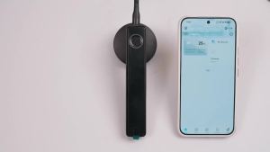 MOES | MOES Tuya Zigbee Smart Fingerprint Door Handle Lock Electronic Password APP Remote Unlock Hotel Apartment Office Rental House