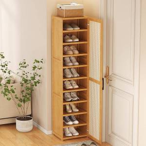 MEISITEKEKE | Economic Narrow Deep Small Thin Shoe Cabinet
