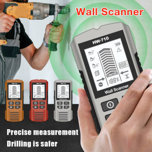 6-in-1 Wall Metal Detector Depth Wall Stud Finder Metal Wood Studs AC Voltage Live Wire Detect Wall Scanner Electric Box Finder