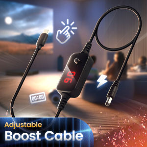 Olaf | 1.2m Type-C to DC Boost Cable DC Output 5v/9v/12v/15v/20v 5-gear Adjustable Voltage Digital Display Power Cord For Router Laptop