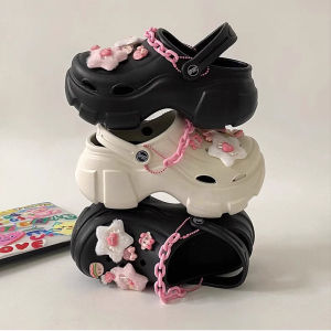 Black Thong Sandals Womens Summer Outdoor Wear 2025 New Head Cover Half Slippers Platform Thick Bottom Beach Slippers