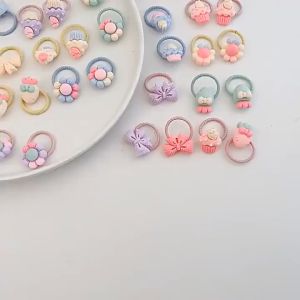 10PCS Girls Ponytail and Braid Must-have Color with Elastic Rubber Band Fashion Cute Color Hair Ring Does Not Hurt Hair Girl Universal Color Rubber Band Hair Ring