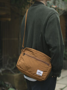 Sobag Lightweight Waterproof Nylon Pure Color Crossbody Shoulder Bag for Men Casual Commuting Small Square Bag