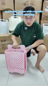 Foldable Laundry Basket Dirty Clothes Storage Basket With Handle Household Storage Modern Wall Hanging