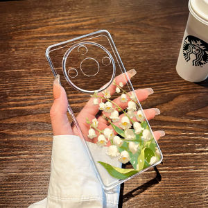 Creative Bellflower Design Phone Case for Honor X70/X50 Full Cover Lens Protection Transparent Shell Protective Cover for Women