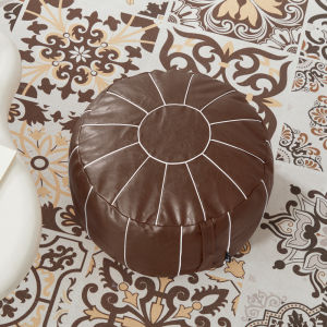 Louis Donne | Multifunctional Round Leather Storage Ottoman