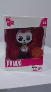 Just Dance 08 Panda Chinese New Year Exclusive Figure from Ubisoft Heroes. Features a panda figurine with gold chain and red heart.
