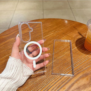 Magsafe เคสชาร์จไร้สายสําหรับ Samsung Galaxy Z พับ 7 ฝาครอบโทรศัพท์กันกระแทกโปร่งใสสําหรับ Samsung Galaxy Z พับ 7 Fold7