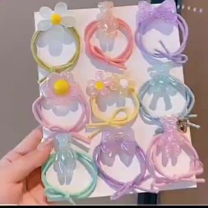 Korean Flower Hair Ring Simple Fashion Head Rope Girls Flower Hair Rope Rubber Band Cute Hair Tie