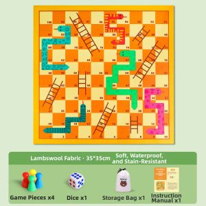 QILEYUAN | Educational Childrens Snake and Ladders Game