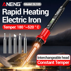 ANENG | ANENG SL105 digital adjustable temperature soldere iron 60W internal heating 180~520℃ PCB circuit board maintenance soldere iron
