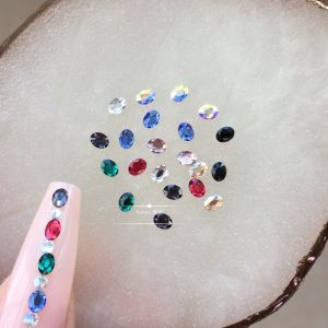 Mini Oval Flat Bottom Drill 2603F Colorful White AB Nail Art Tools Austrian Brand Beauty Makeup Instrument Other Category
